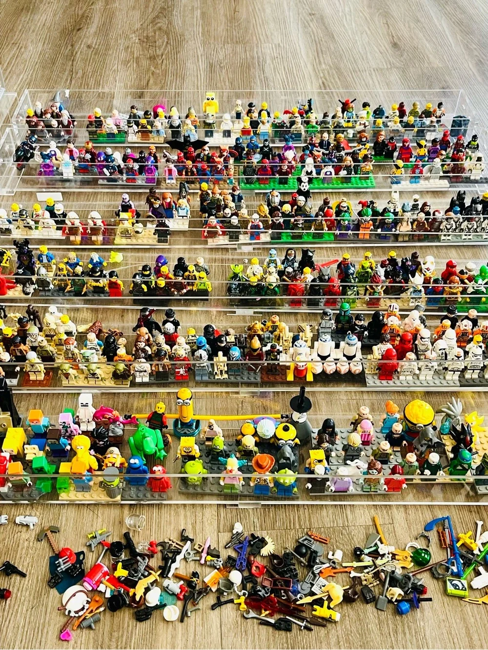 Large Collection of Mini Figures and Accessories - Multicolor